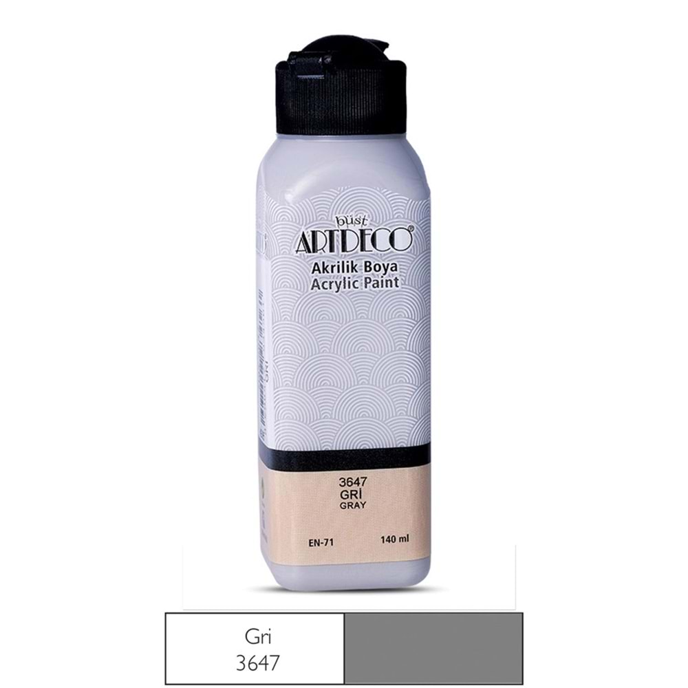 ARTDECO AKRİLİK BOYA GRİ 140 ML