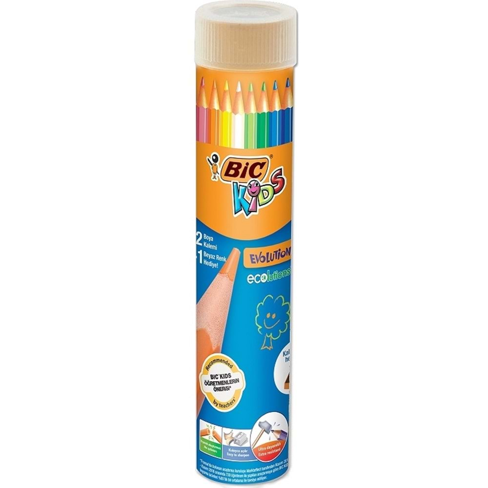 BIC EVOLUTION KURU BOYA 12+1 METAL TÜP