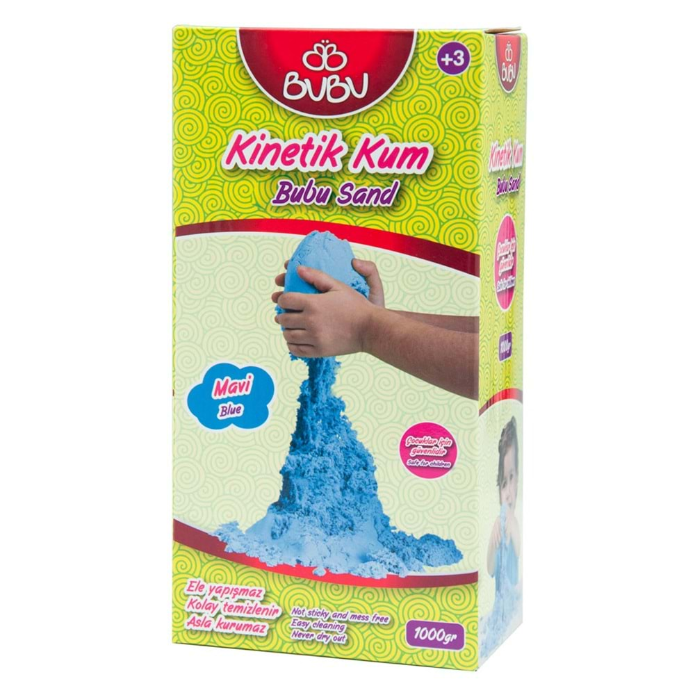 BU-BU KİNETİK KUM 1000 GR MAVİ