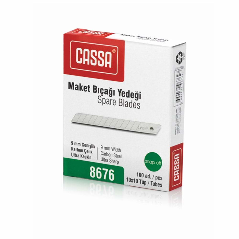 CASSA KORE MAKET BIÇAĞI YEDEĞİ 9 MM 10 LU TÜP