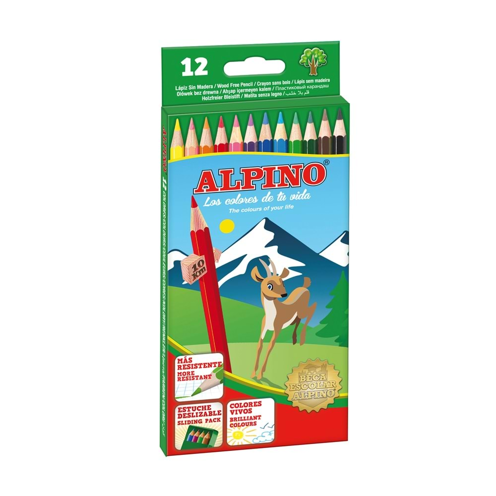 ALPINO KURU BOYA TAM BOY 12 RENK