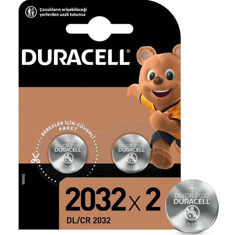 DURACELL DÜĞME PİL 2032 3 VOLT 2 Lİ