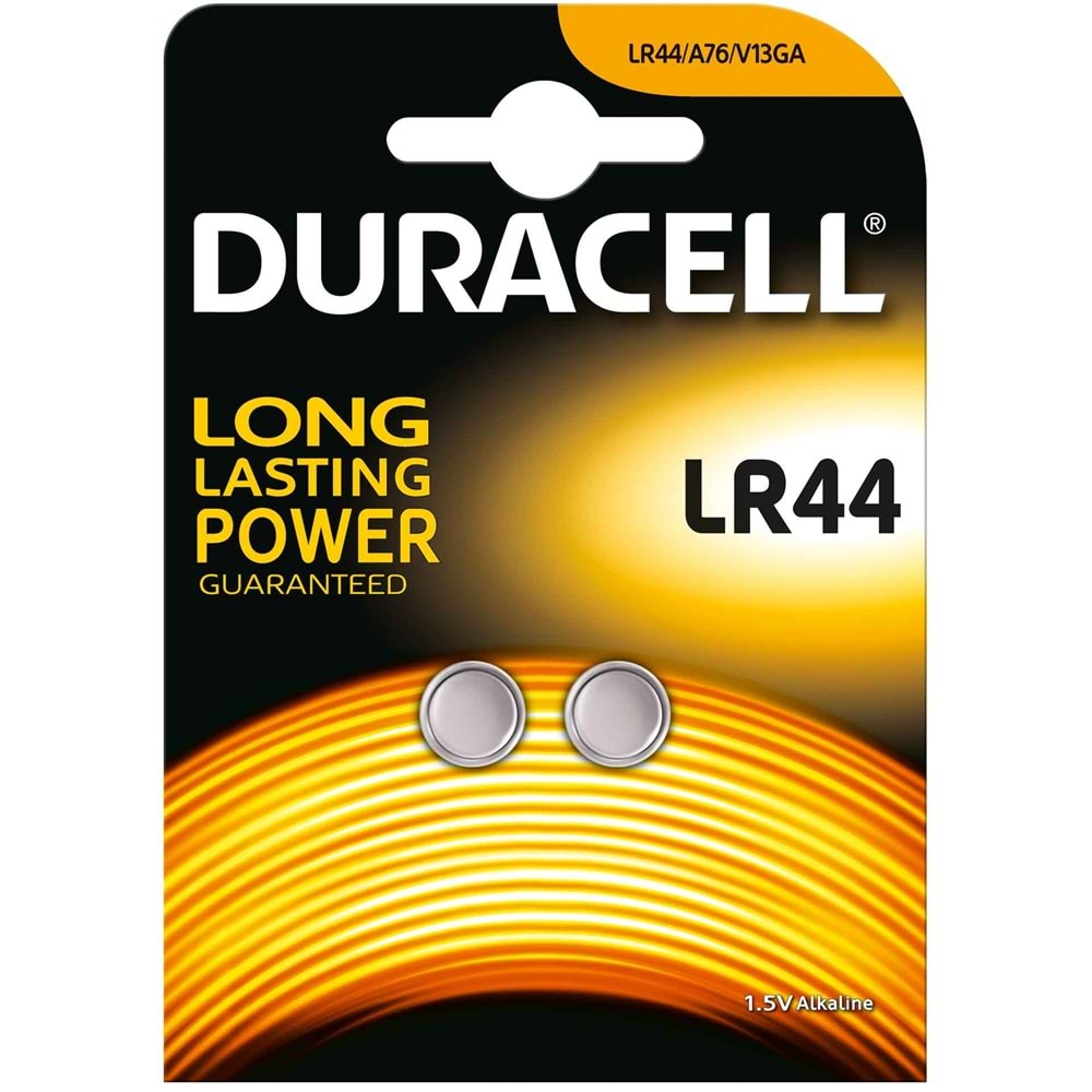 DURACELL DÜĞME PİL LR44 3 VOLT A76 V12GA