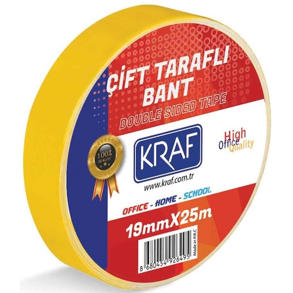 KRAF ÇİFT TARAFLI BANT 19*25 MT