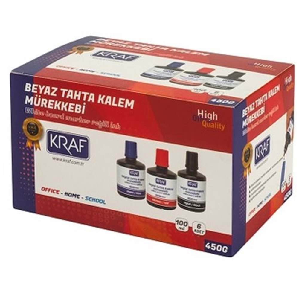 KRAF BEYAZ TAHTA KALEM MÜREKKEBİ 100 ML MAVİ