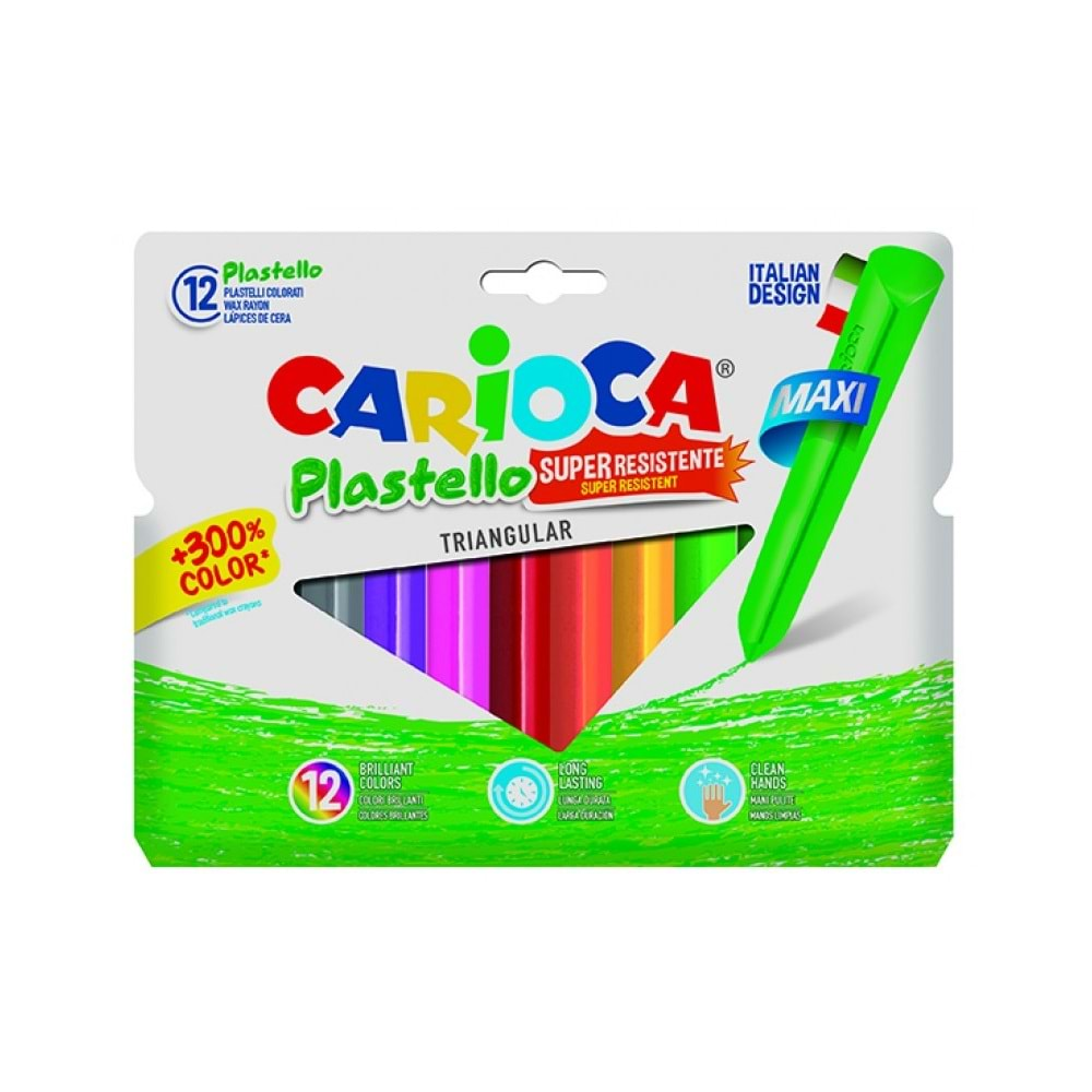 CARIOCA JUMBO ÜÇGEN PASTEL BOYA 12 Lİ