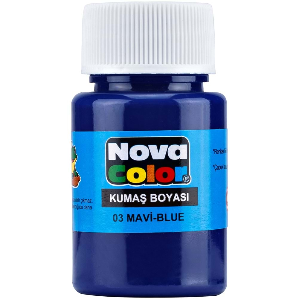 NOVA COLOR KUMAŞ BOYA ŞİŞE MAVİ