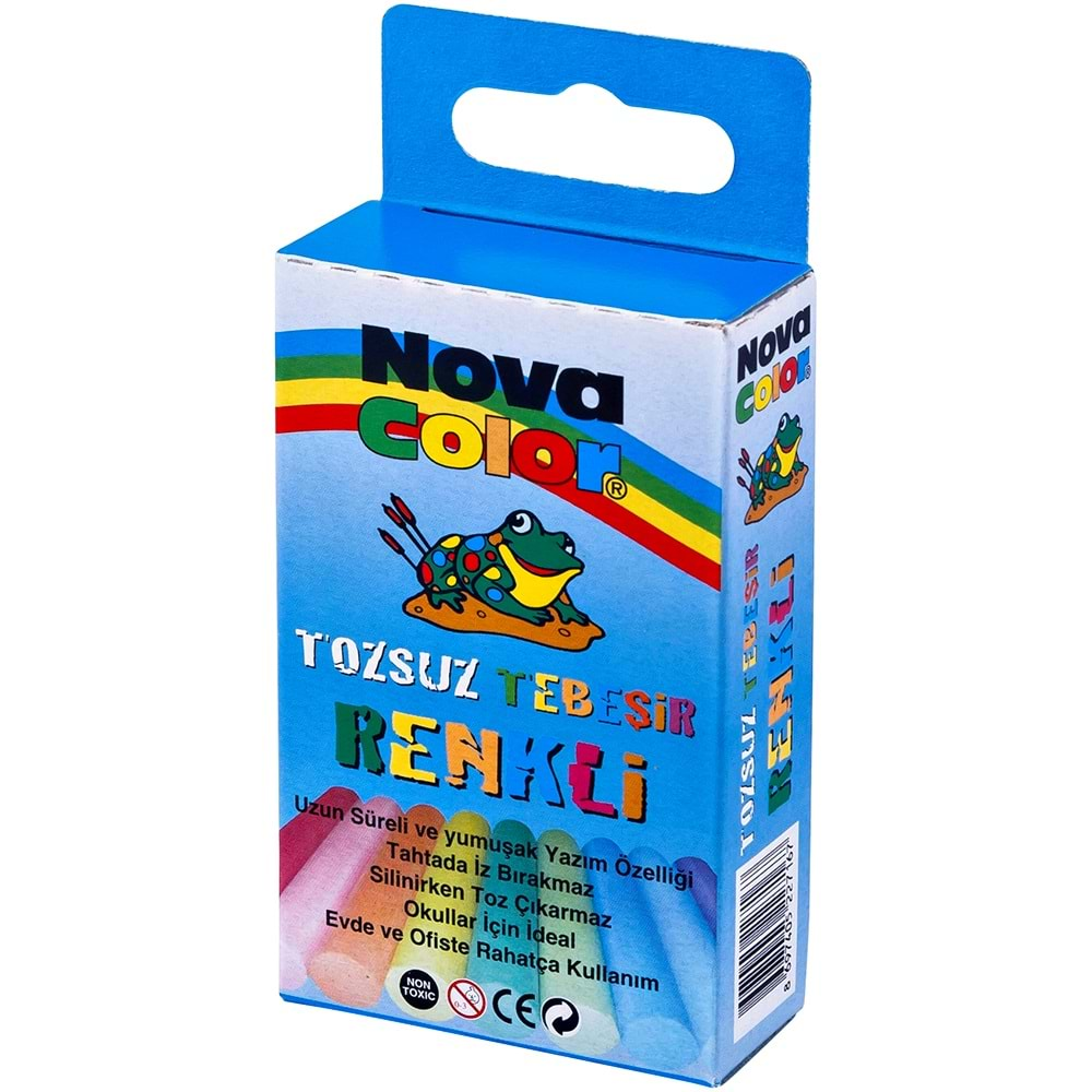 NOVA COLOR TOZSUZ TEBEŞİR 10 LU RENKLİ