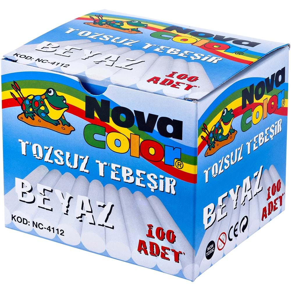 NOVA COLOR TOZSUZ TEBEŞİR 100 LU BEYAZ