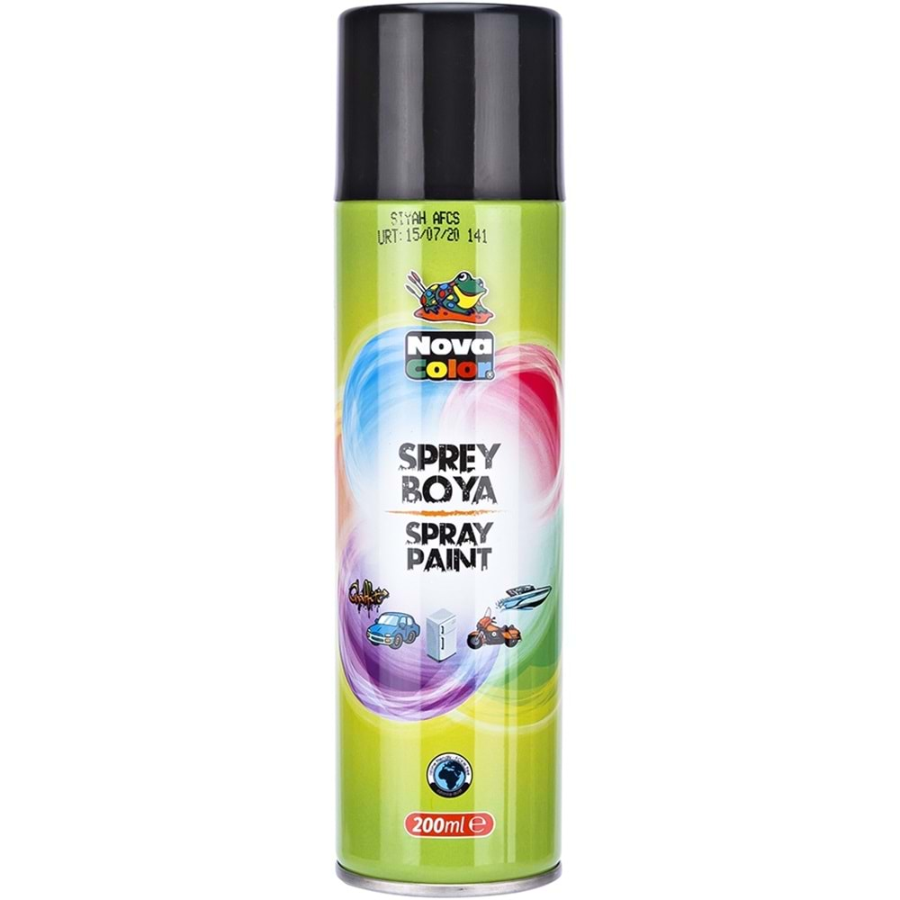 NOVA COLOR SPREY BOYA SİYAH 200 ML