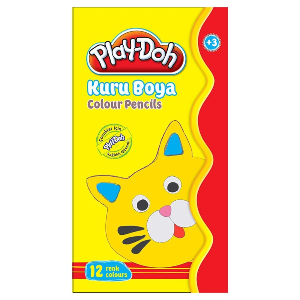 PLAY-DOH 12 RENK KURU BOYA METAL KUTU