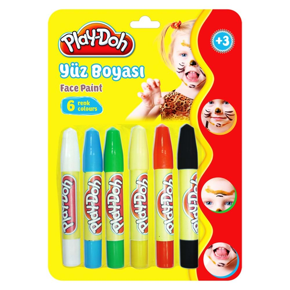 PLAY-DOH YÜZ BOYASI 6 RENK