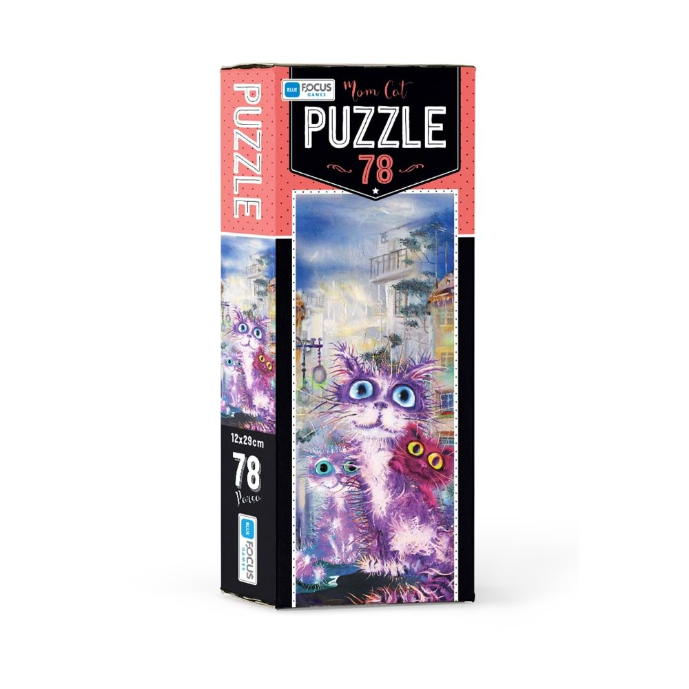 BLUE FOCUS PUZZLE 78 PARÇA MOM CAT