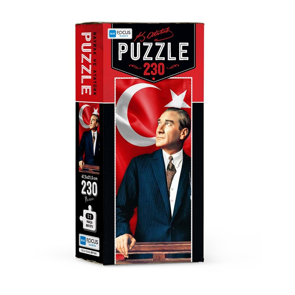 BLUE FOCUS PUZZLE 230 PARÇA BAYRAK ve ATATÜRK