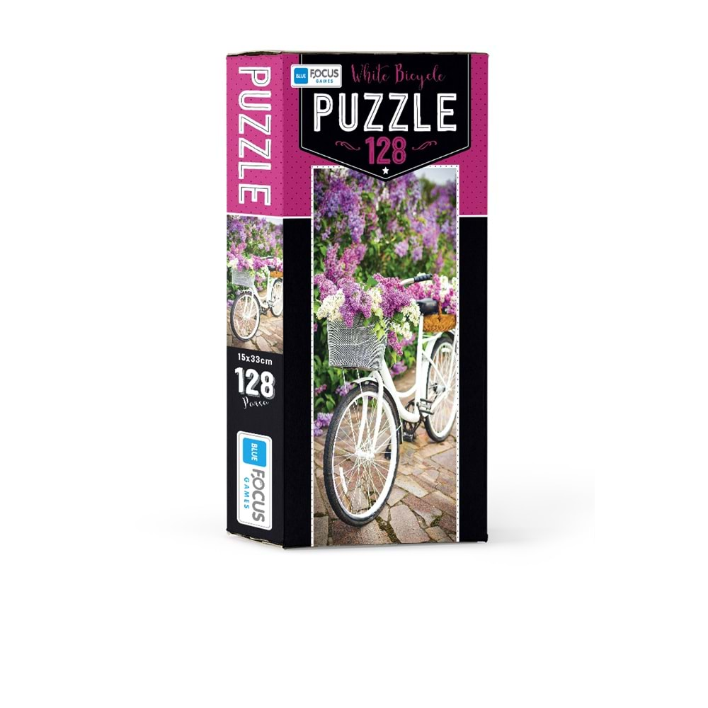 BLUE FOCUS PUZZLE 128 PARÇA WHITE BICYCLE