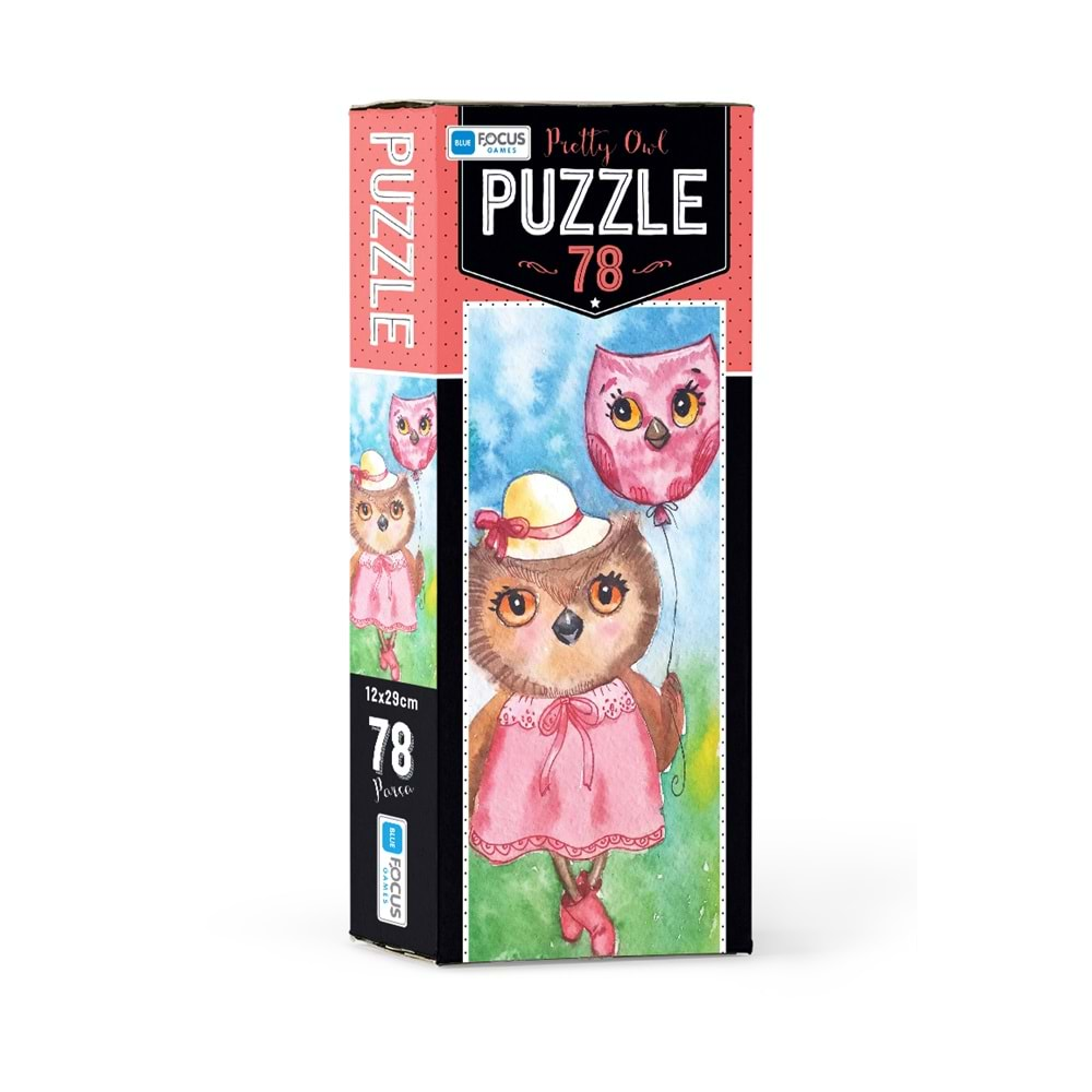 BLUE FOCUS PUZZLE 78 PARÇA PRETTY OWL