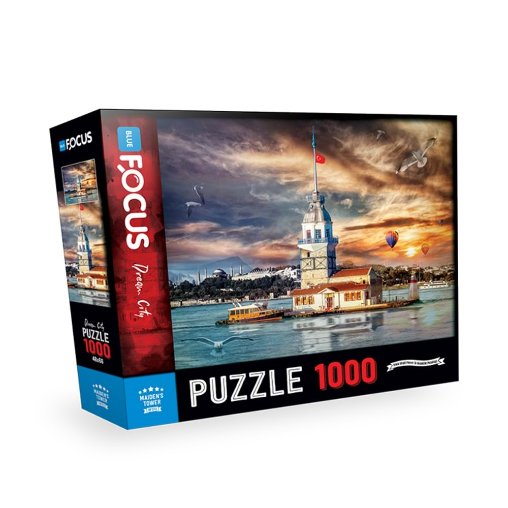 BLUE FOCUS PUZZLE 1000 PARÇA KIZ KULESİ