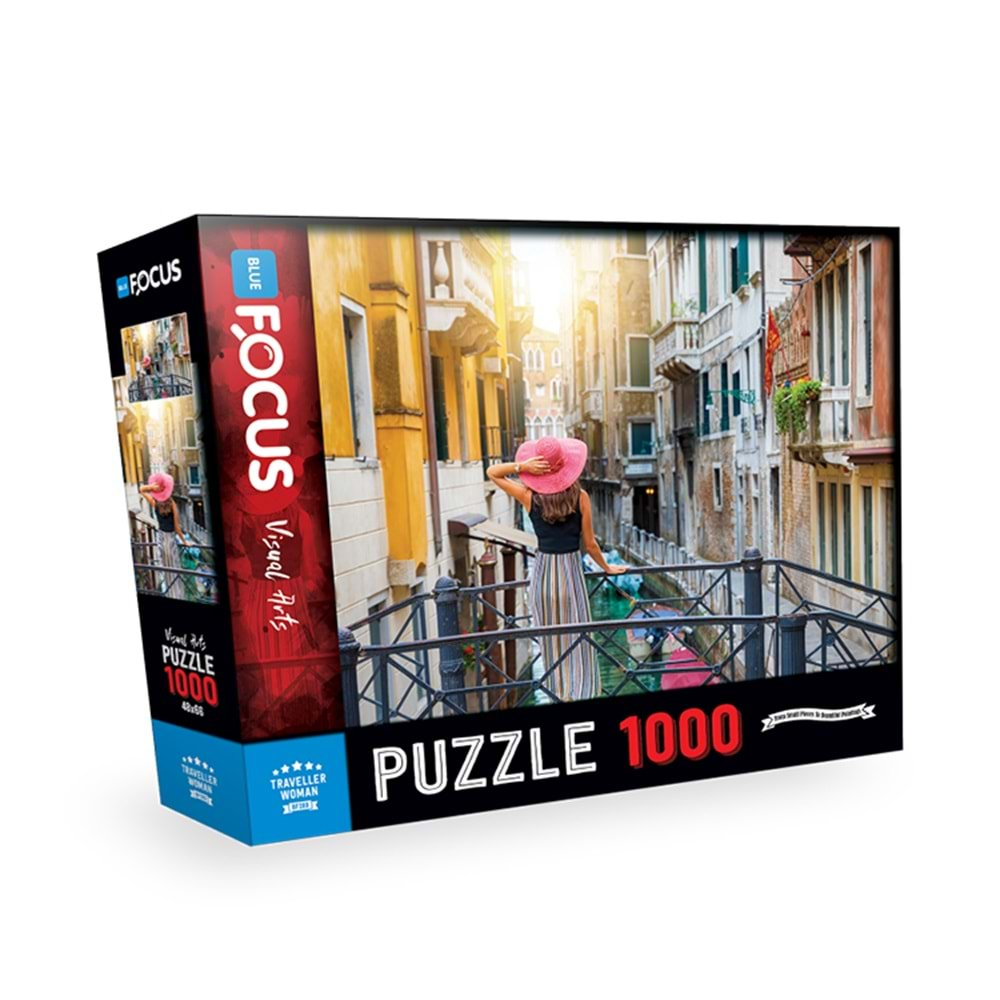 BLUE FOCUS PUZZLE 1000 PARÇA GEZGİN KADIN