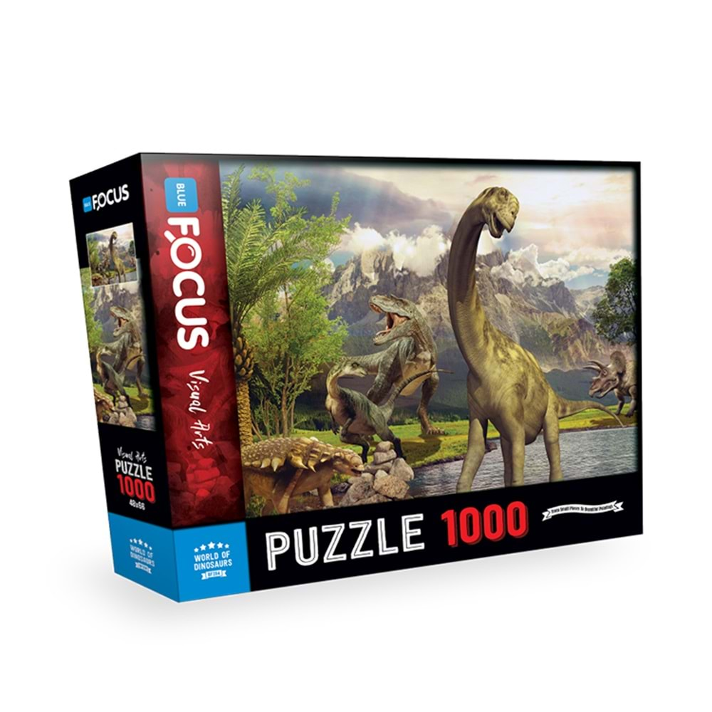 BLUE FOCUS PUZZLE 1000 PARÇA DİNOZORLARIN DÜNYASI