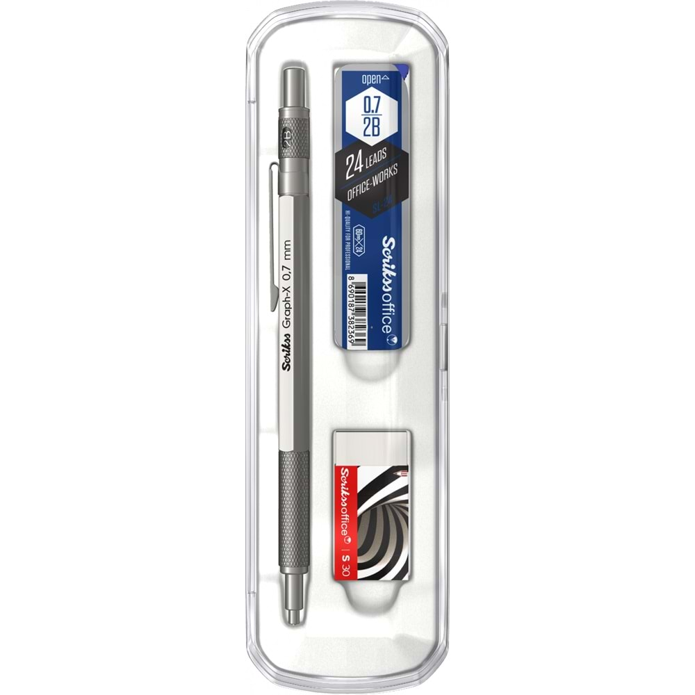 SCRIKSS GRAPH-X METAL 0.7 MM VERSATİL KURŞUN GRİ 3 LÜ SET