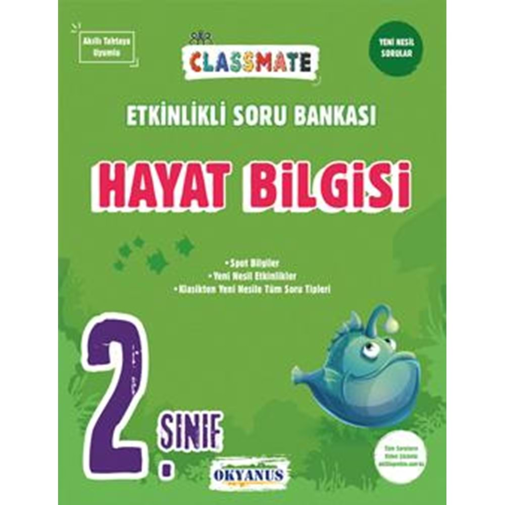 Okyanus 2. Sınıf Classmate Hayat Bilgisi Etkinlikli Soru Bankası