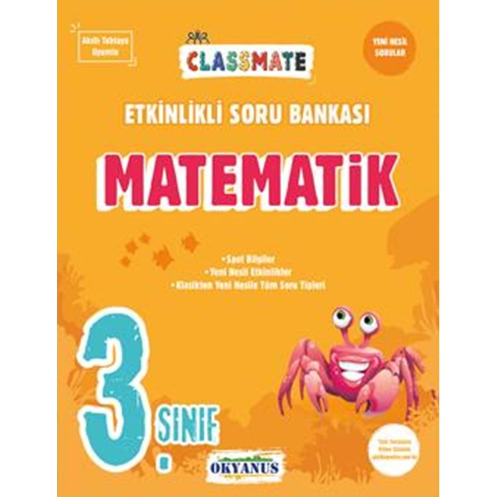 Okyanus 3. Sınıf Classmate Matematik Etkinlikli Soru Bankası