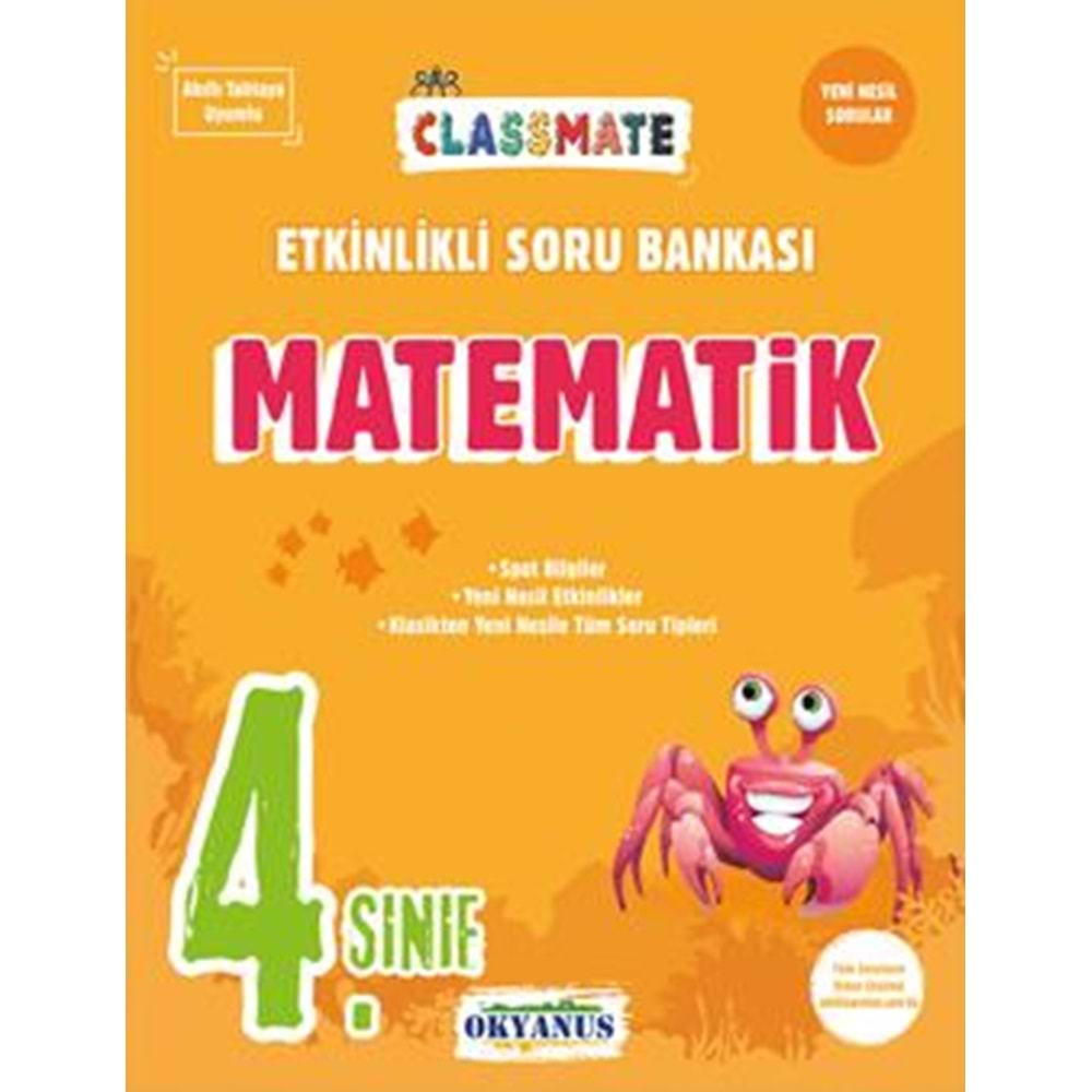 Okyanus 4. Sınıf Classmate Matematik Etkinlikli Soru Bankası