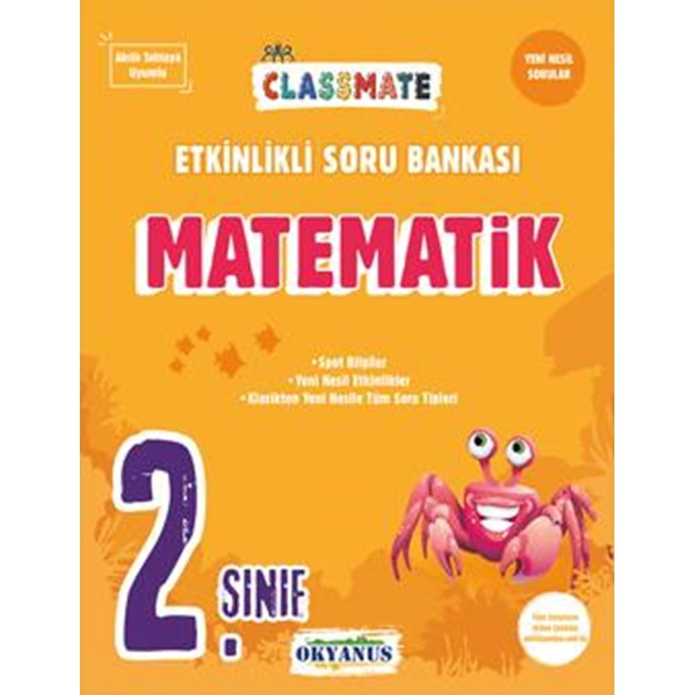 Okyanus 2. Sınıf Classmate Matematik Etkinlikli Soru Bankası