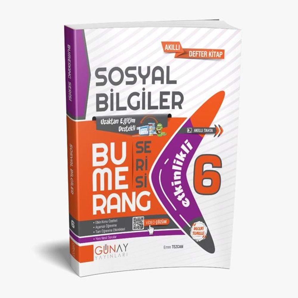 GÜNAY 6. SINIF SOSYAL BİLGİLER BUMERANG SORU BANKASI