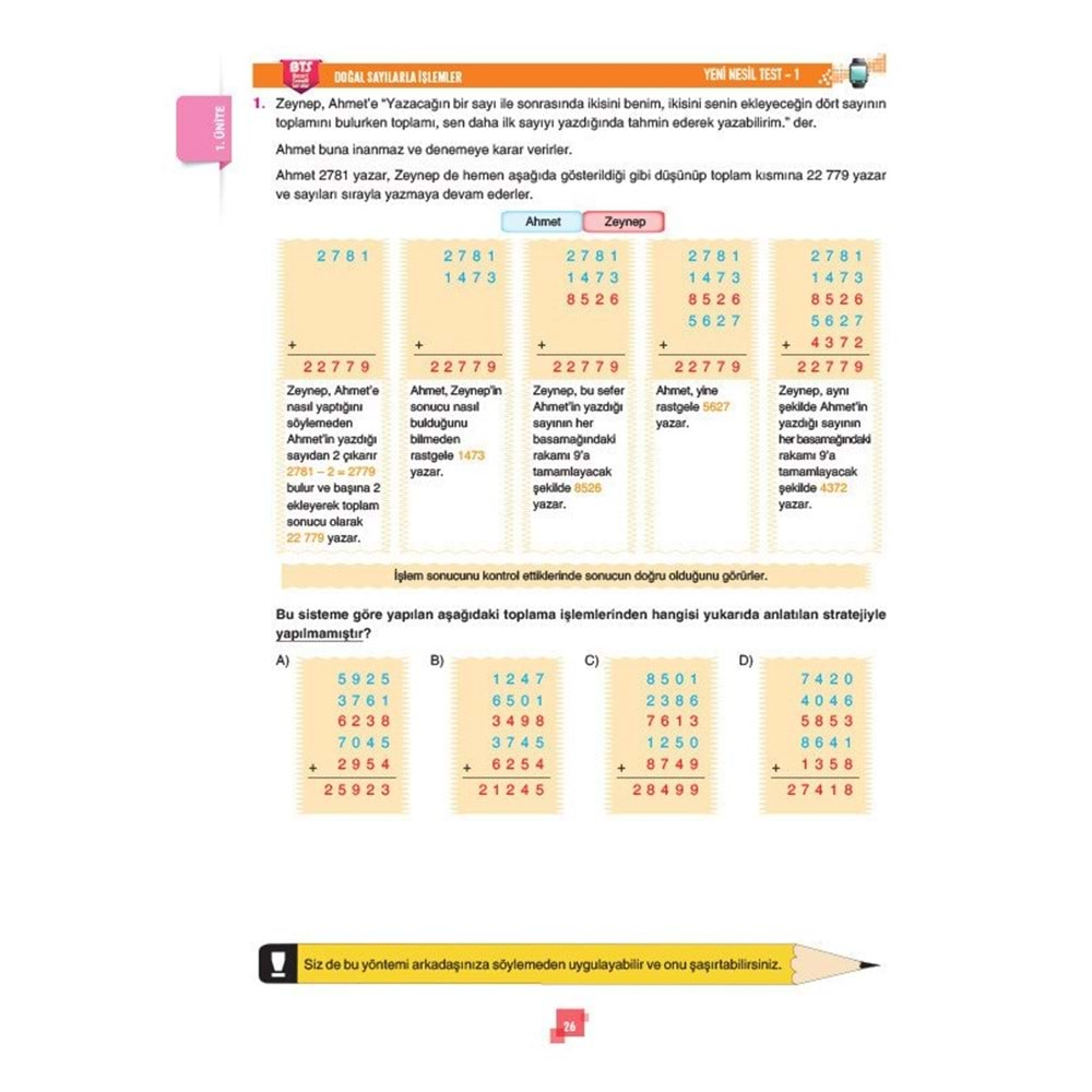 Sınav 5. Sınıf Matematik Soru Bankası