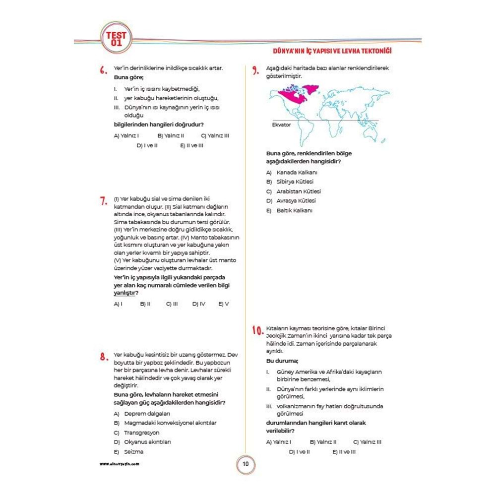 Sınav 10. Sınıf Coğrafya Soru Bankası
