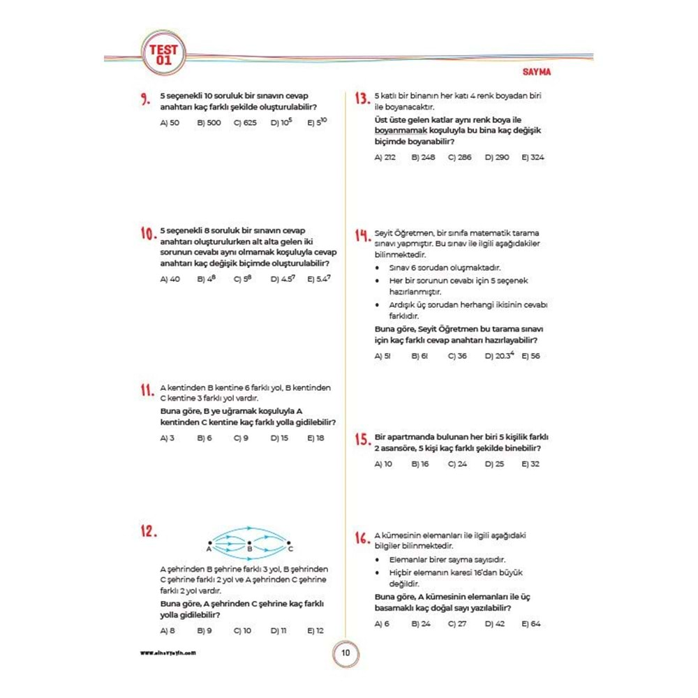 Sınav 10. Sınıf Matematik Soru Bankası