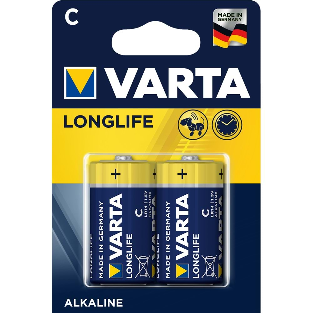 VARTA LONGLIFE C BOY PİL 2 Lİ LR14 MN1400