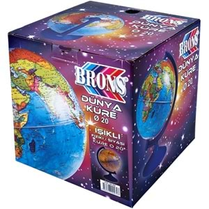 BRONS KÜRE IŞIKLI 20 CM SİYASİ/FİZİKİ