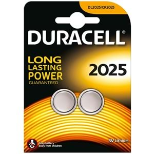 DURACELL DÜĞME PİL 2025 2 Lİ 3 VOLT DL2025 CR2025