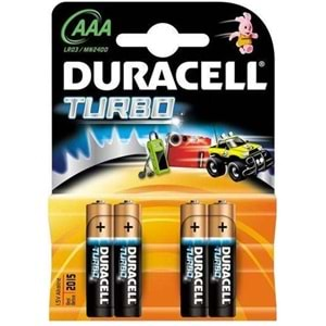 DURACELL TURBO MAX 4 LÜ İNCE KALEM PİL AAA LR03 MX2400