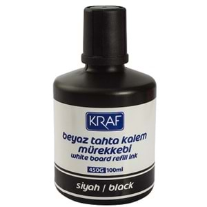 KRAF BEYAZ TAHTA KALEM MÜREKKEBİ 100 ML SİYAH