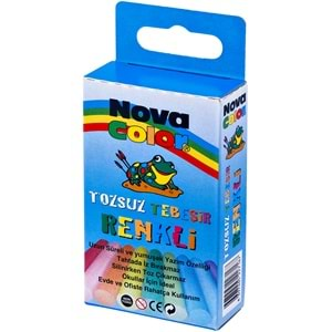 NOVA COLOR TOZSUZ TEBEŞİR 10 LU RENKLİ