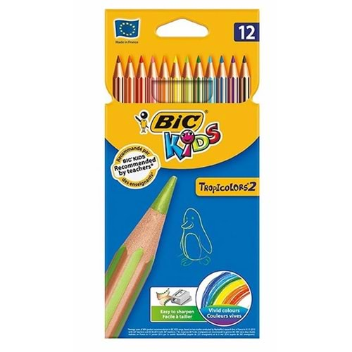 BIC TROPICOLORS 12 RENK KURU BOYA