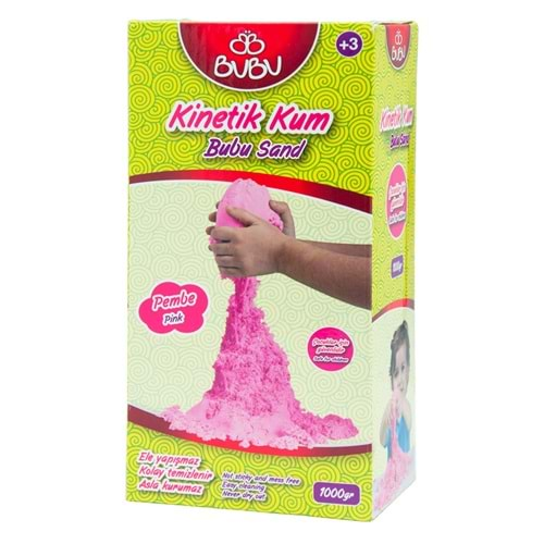 BU-BU KİNETİK KUM 1000 GR PEMBE