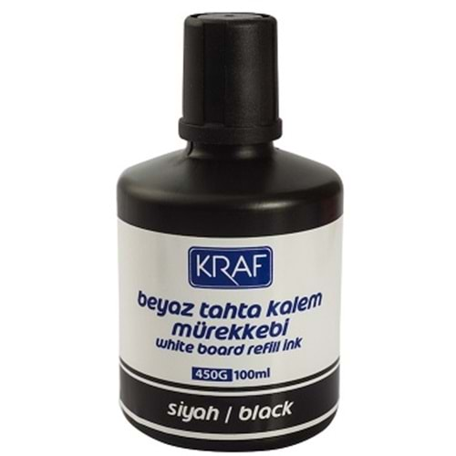 KRAF BEYAZ TAHTA KALEM MÜREKKEBİ 100 ML SİYAH