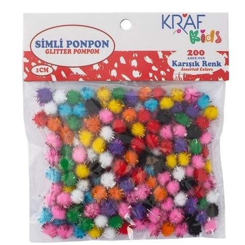 KRAF KIDS SİMLİ PONPON 1 CM 200 LÜ