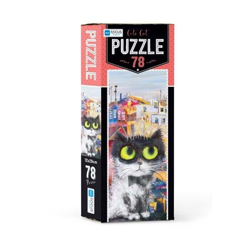 BLUE FOCUS PUZZLE 78 PARÇA CUTE CAT