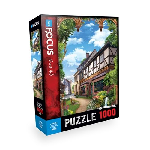 BLUE FOCUS PUZZLE 1000 PARÇA ESKİ CADDE ve ÇİÇEKLİ KEMER