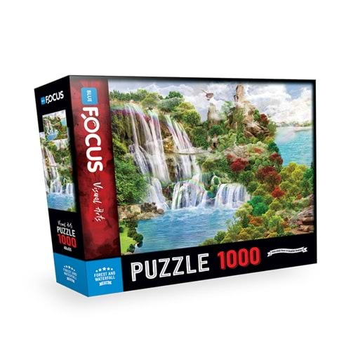 BLUE FOCUS PUZZLE 1000 PARÇA ORMAN ve ŞELALE