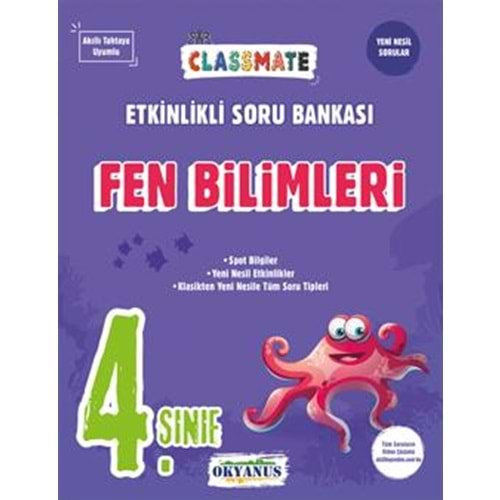 Okyanus 4. Sınıf Classmate Fen Bilimleri Ekinlikli Soru Bankası