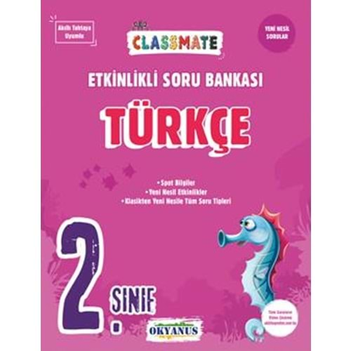 Okyanus 2. Sınıf Classmate Türkçe Etkinlikli Soru Bankası