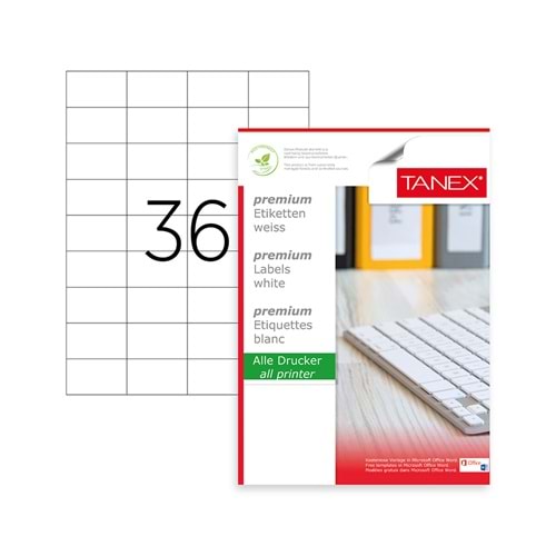 TANEX 233 LASER ETİKET 52.5*33 MM TW-2035