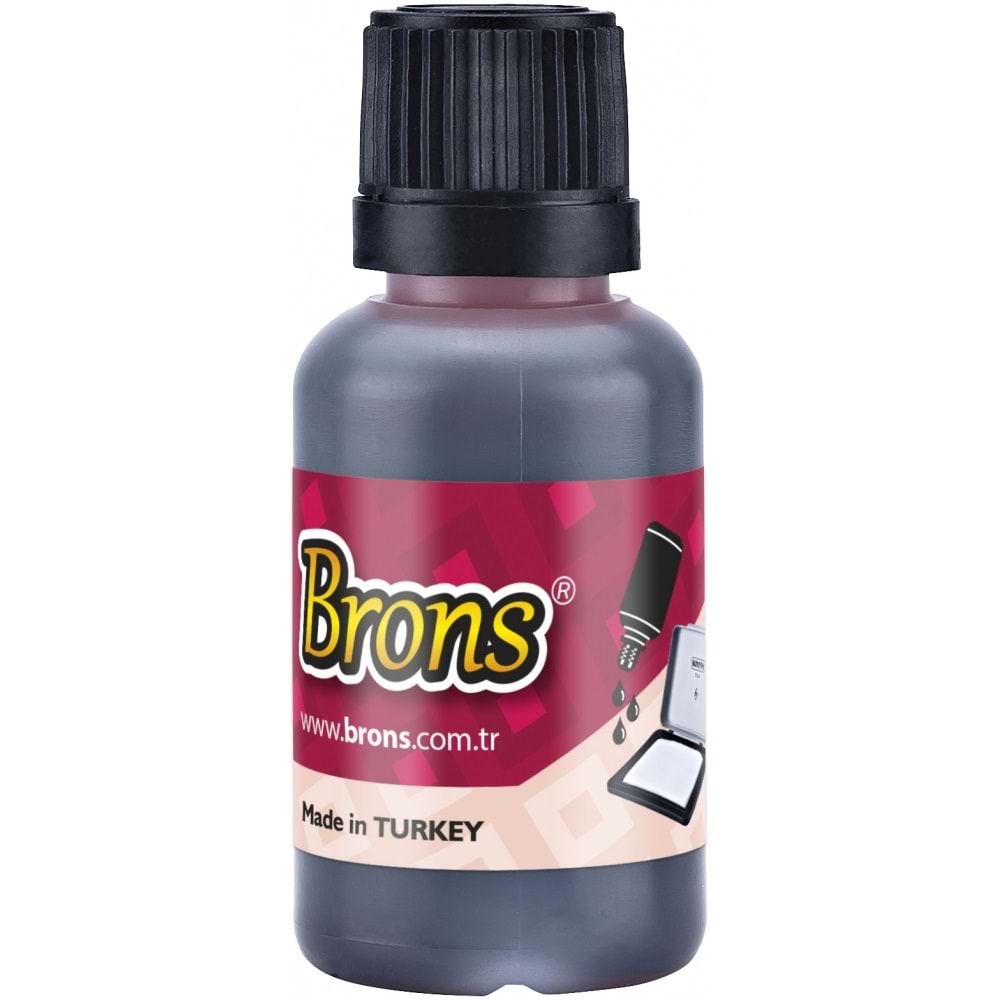 BRONS KIRMIZI STAMPA MÜREKKEBİ 30 CC