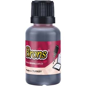 BRONS KIRMIZI STAMPA MÜREKKEBİ 30 CC